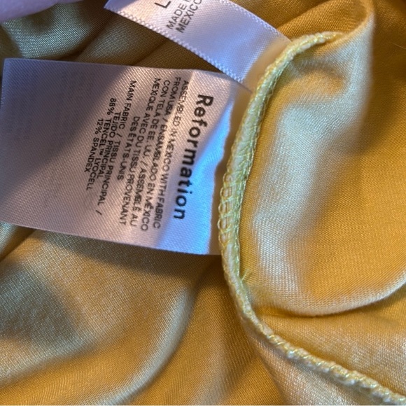 Reformation Yellow dress size large - Picture 4 of 5